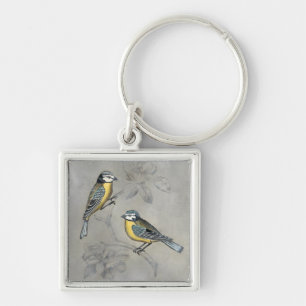 Silvered Aviary   Vogelpaar Sleutelhanger