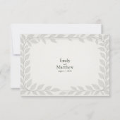 Silverleaf Elven Wedding Bedankkaart (Achterkant)