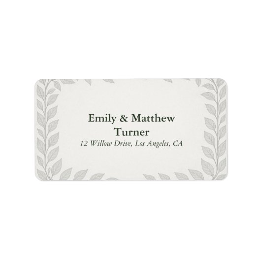 Silverleaf Elven Wedding Etiket (Voorkant)