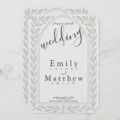 Silverleaf Elven Wedding – Vine & Arch Design Kaart (Voorkant / Achterkant)