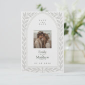 Silverleaf Elven Wedding – Woodland Theme Save The Date (Staand voorkant)