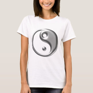 Silverplate Tone Yin Yang T-shirt