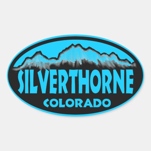 Silverthorne Colorado stickers bleu ovale (Devant)