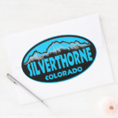 Silverthorne Colorado stickers bleu ovale (Enveloppe)