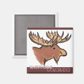 Silverthorne Colorado thème brun aimant d'orignal (Recto/Verso)