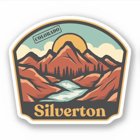 Silverton, Colorado Sticker (Voorkant)