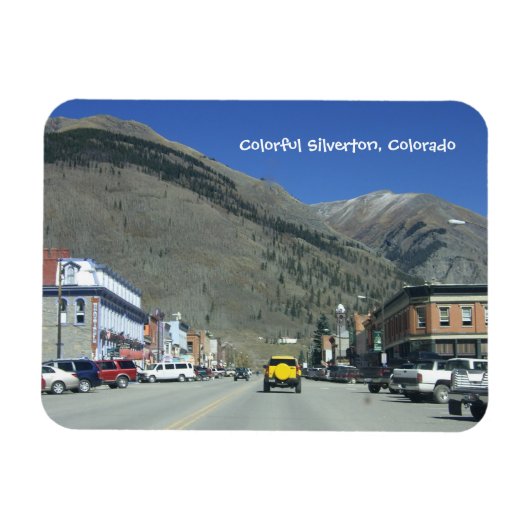 Silverton coloré, Magnet du Colorado (Horizontal)