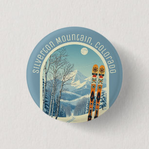Silverton Mountain Colorado skigebied souvenir Ronde Button 3,2 Cm