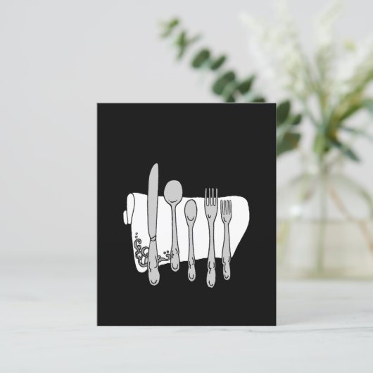 Silverware Custom Invitation Flyer-Sjabloon (Staand voorkant)