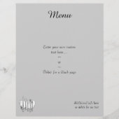 Silverware Custom Restaurant Menu Flyer Modèle (Dos)