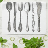  Silverware Cutlery Theedoek (Gevouwen)