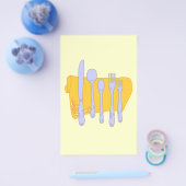 Silverware en Napkin Custom Menu Flyer-Sjabloon (Enkel)