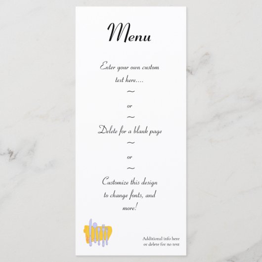 Silverware en Napkin Custom Menu Flyer-Sjabloon (Achterkant)