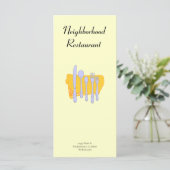 Silverware en Napkin Custom Menu Flyer-Sjabloon (Staand voorkant)