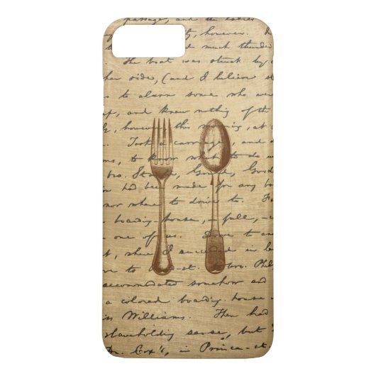  Silverware Fork & Spoon iPhone 7 Plus Hoesje (Achterkant)