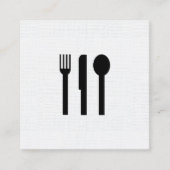 Silverware/Linen Pattern Vierkante Visitekaartje (Voorkant)