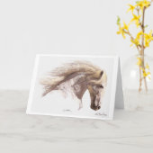 "SILVERWIND" Pegasus White Horse Cartes de voeux (Fleur jaune)