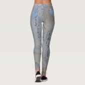 Silvery Art-kalligrafie Leggings (Achterkant)
