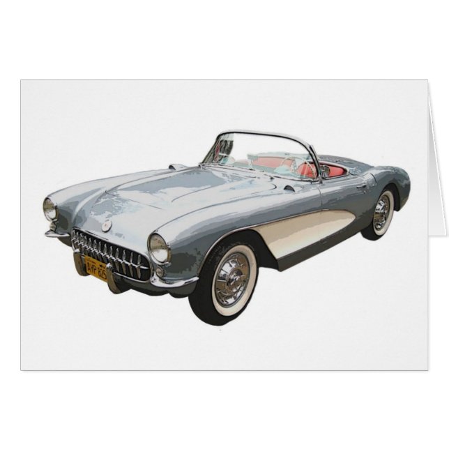 Silvery Blue 1959 Corvette (Voorkant Horizontaal)