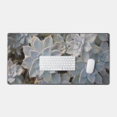 Silvery Blue Succulents Botanische Fotografische Bureaumat (Keyboard & Muis)