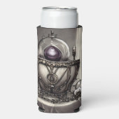 Silvery Cauldron met Paarse Crystal Ball (Seltzer Voorkant)