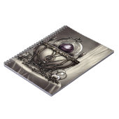 Silvery Cauldron met Paarse Crystal Ball Notitieboek (Linkerzijde)