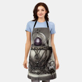 Silvery  Cauldron met Paarse Crystal Ball Schort (Gedragen)