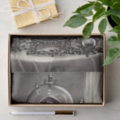 Silvery  Cauldron met Paarse Crystal Ball Tissuepapier (Geschenk)