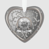 Silvery Faux Jewel Heart aangepaste fee ornament (voorkant)