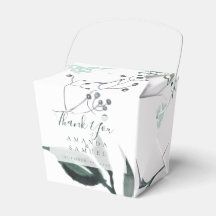 Silvery Green Eucalyptus Wedding Favor Box