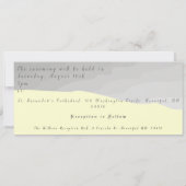 Silvery Grey en Tegel-font Wedding Invitation Kaart (Achterkant)