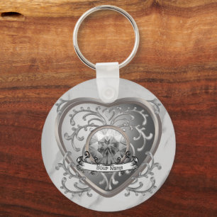 Silvery Jewel Fairy Heart aangepaste fee sleutelha Sleutelhanger