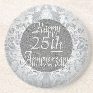 Silvery-Silver 25th Jubileum Zandsteen Onderzetter