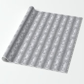 Silvery Snowflakes Cadeaupapier (Uitgerold)