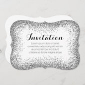 Silvery Sprinkle Illusion Invitation Kaart (Voorkant / Achterkant)