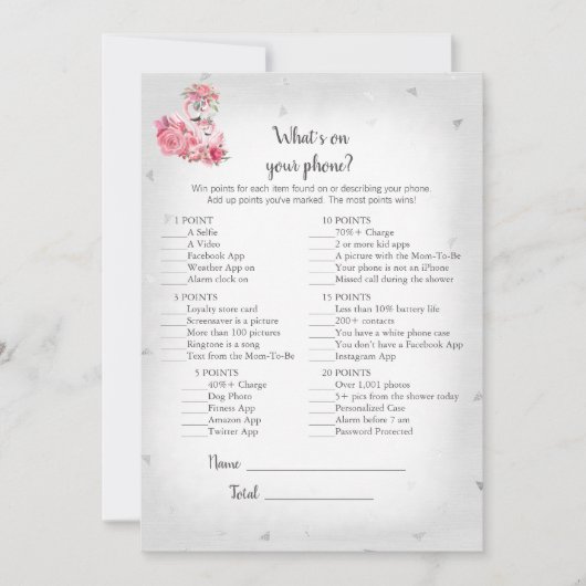 Silvr Flamingo Ballerina Wat is er op je telefoons Kaart (Voorkant)