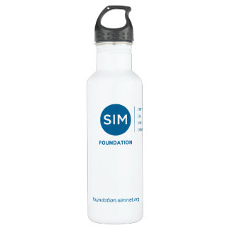 SIM Foundation Water Fles met Blauwgroen Logo