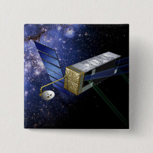 SIM PlanetQuest Vierkante Button 5,1 Cm