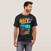 Sim Racer - Auto Racing en Rijden Simulator Motie T-shirt (Voorkant volledig)