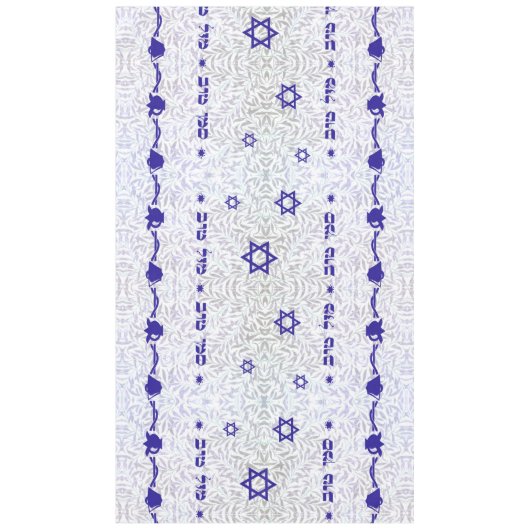 Siman Tov u'Mazal Tov ~ Bell and Pomegranate Tafelkleed (Voorkant)