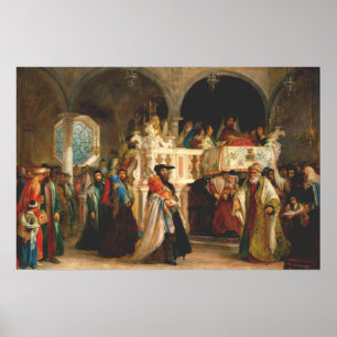 Simchat Torah door Solomon Hart - Circa 1850 Poster
