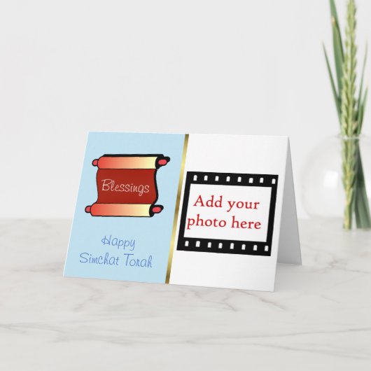 Simchat Torah Fotokaart Joodse feestdag Feestdagen Kaart (Voorkant)