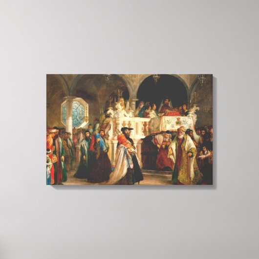 Simchat Torah van Solomon Hart - Circa 1850 Canvas Afdruk (Voorkant)
