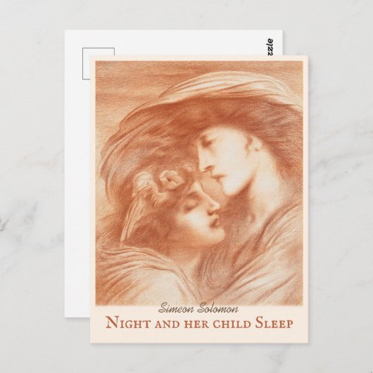 Simeon Solomon Night en haar kind Sleep CC0270 Briefkaart (Voorkant / Achterkant)