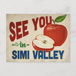 Simi Valley California Apple - Vintage Travel Briefkaart