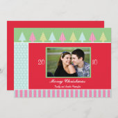 Simili arbres Noël carte photo (Devant / Derrière)