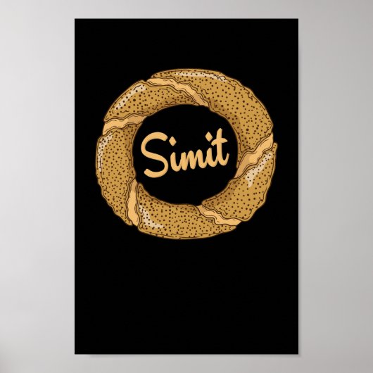 Simit (türkischer Sesamring) Poster (Voorkant)