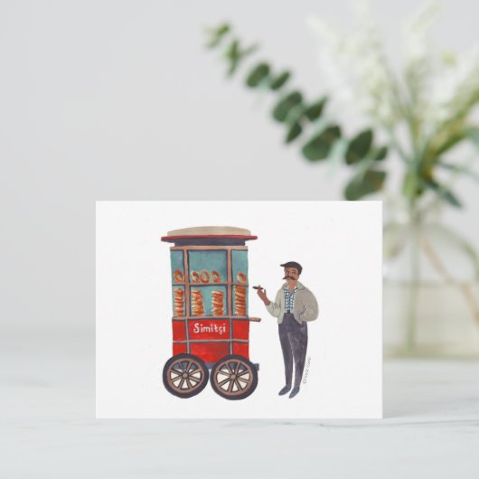 Simitçi (Simit) Briefkaart (Staand voorkant)