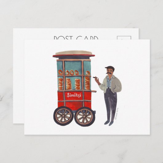 Simitçi (Simit) Briefkaart (Voorkant / Achterkant)