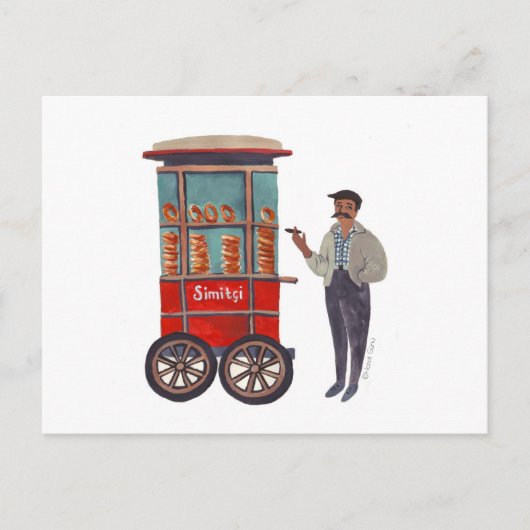 Simitçi (Simit) Briefkaart (Voorkant)
